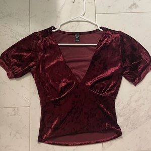 Velvet Crop Top
